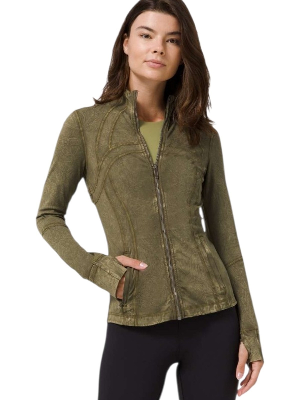 Lululemon Define Jacket In  Olive Green  SZ 8